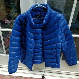 Charlie Paige Royal Blue Ultra-Light Down Jacket